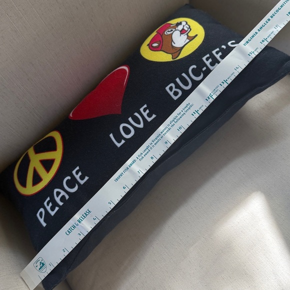 Buc-ee's Black Accent Pillow & 4” Sticker - Picture 3 of 3